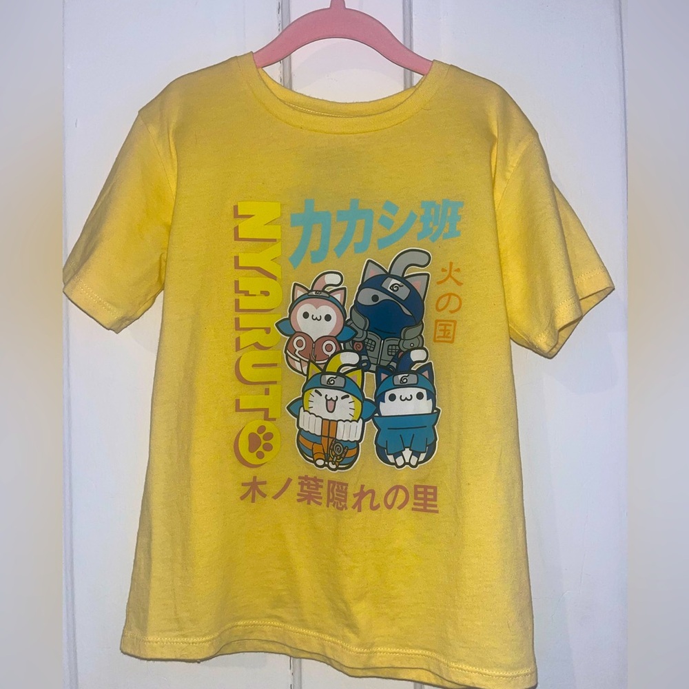 Nyruto x Naruto Anime Cat Tshirt Boys or Girls Size Small
